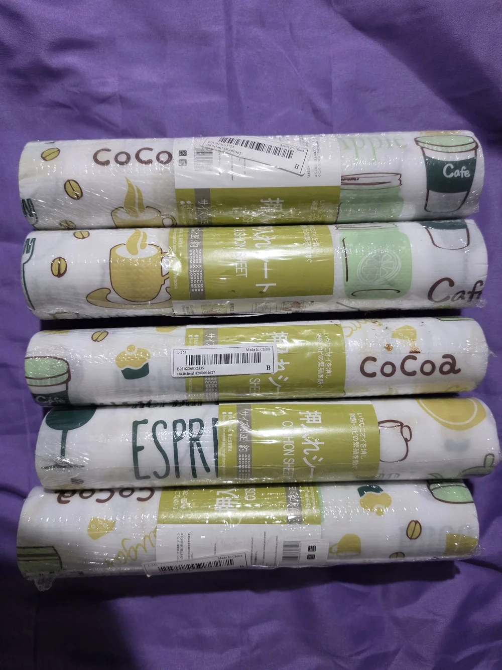 5 rolls of multifunctional shelf liners